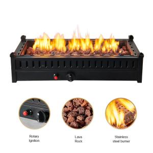 China Rectangular Outdoor BBQ Charcoal Burning Fire Pit Portable Small Size on sale