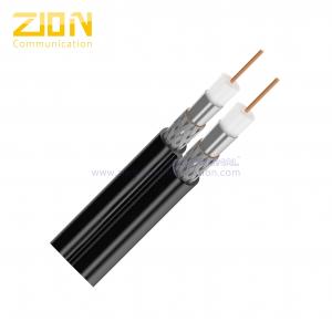 China Dual RG6 Riser CMR Siamese Cable 18 AWG CCS Conductor for CATV MATV System on sale