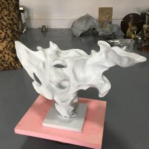 China Small Outdoor Abstract Sculpture White Abstract Marble Sculpture Gifts Cabinet Display on sale