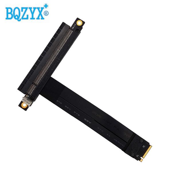 M.2 NGFF NVMe to PCIe 3.0 X16 Extension Cable with 180 Degree Slot and 20cm Cable Length
