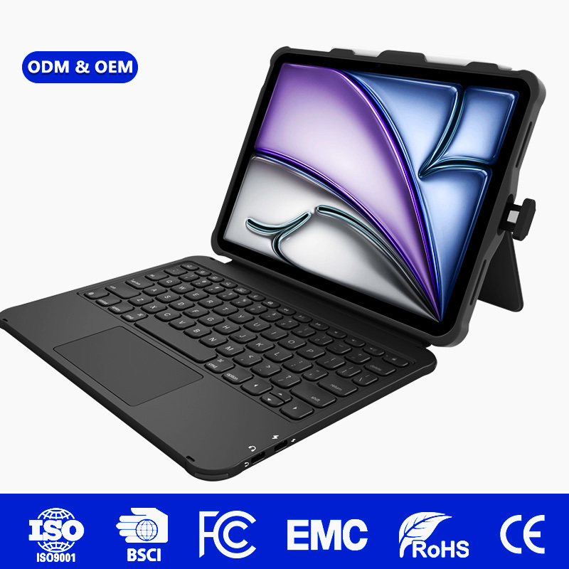 Wholesales Plug And Play USB‑C Keyboard Cover With Touchpad For IPad A16, Zero Latency Wired, Gravity Anti‑Slip Lock,20‑30KG Pull Resistant, Multi