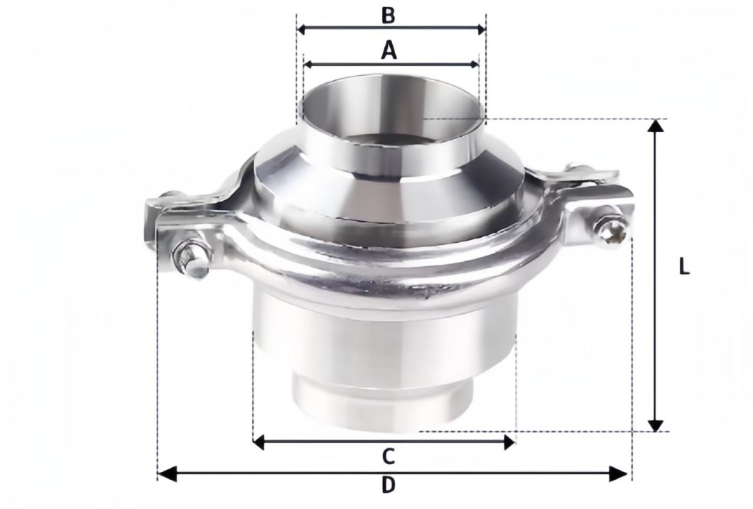 Sanitary Grade 304 Stainless Steel Check Valve Vertical