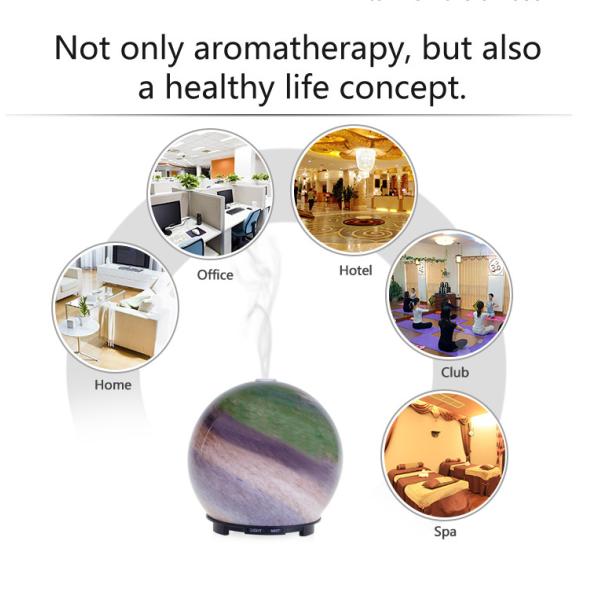 Ball Shape 30-70ml/H led Glass Aroma Diffuser 7 Color Night Light