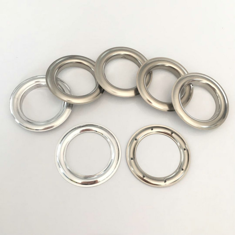 China factory 40mm Metal Round grommet stainless steel curtain eyelets