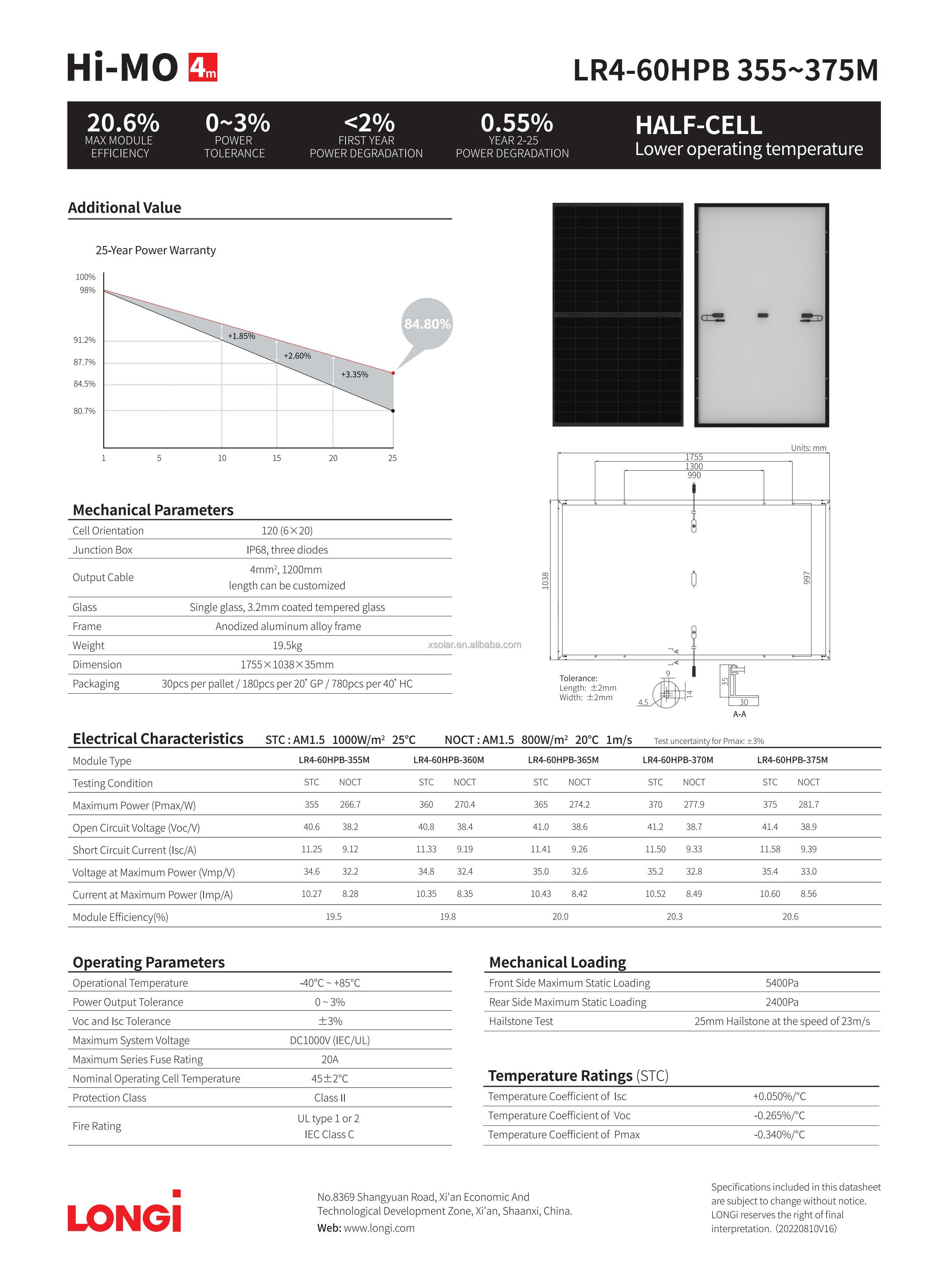5BB Mono 330W 350W 380W Solar Panel with CE ROHS Directly Selling Power Tolerance 0- 5w