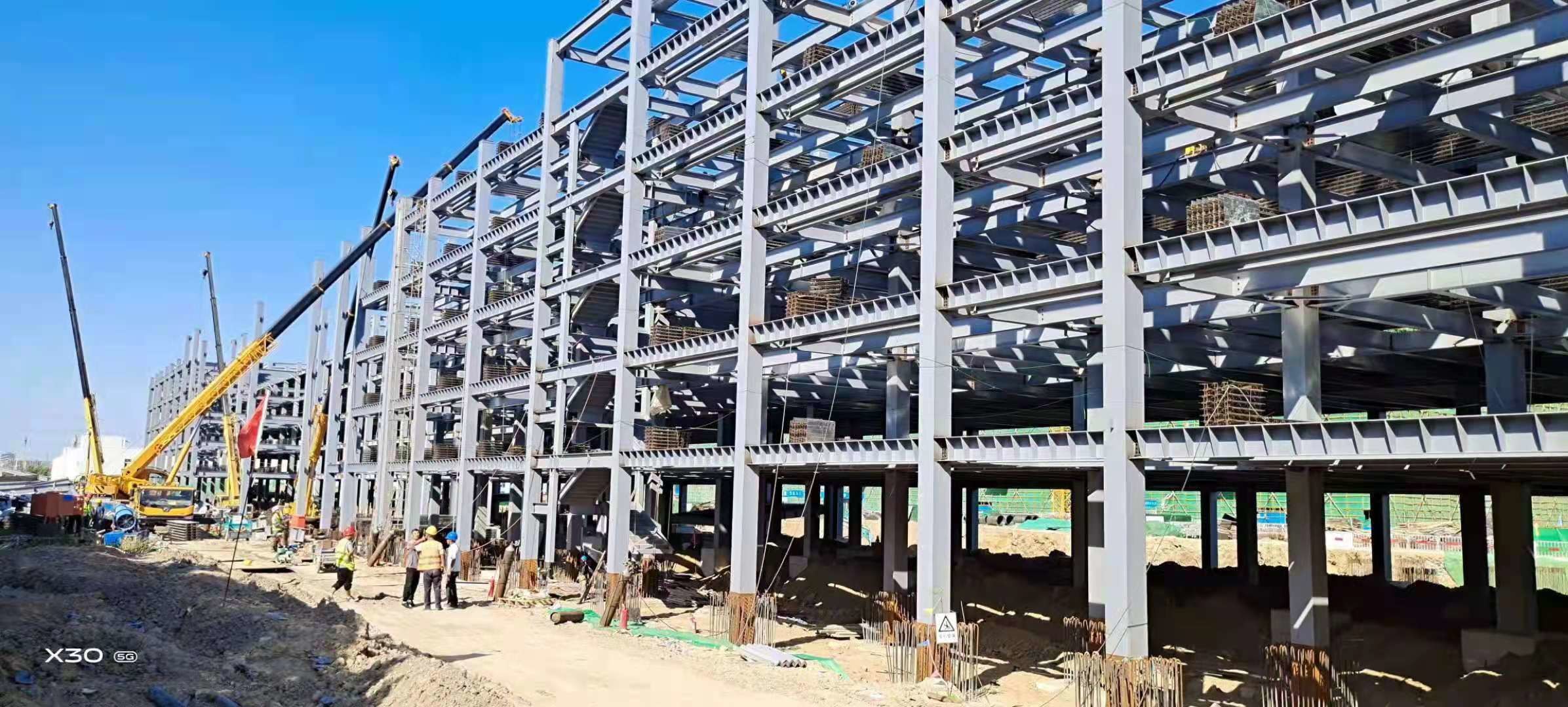Prefabricated Multi-Storey Structural Steel Frame Building Construction Q355 Grade