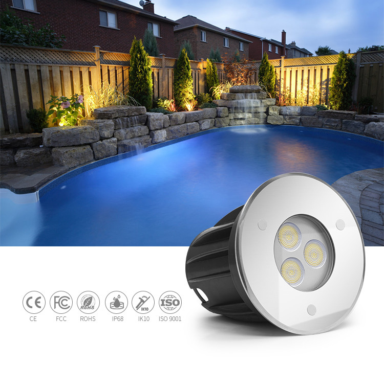 5W 12v IP68 6500K 316( Stainless Steel Waterproof Underwater Swimming Pool Lights
