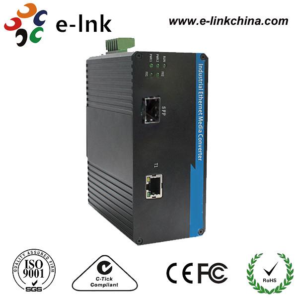 12W Industrial Ethernet Media Converter , Ethernet To Fiber Optic Media