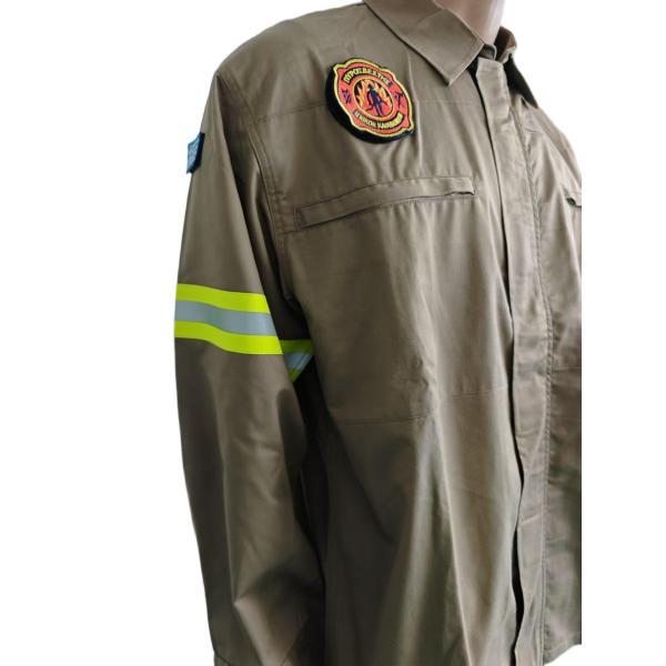 Fire Fighting Work Outerwear Flame Retardant Heat Resistant Advanced Material With Reflective Strips tactical Uniform Clothing