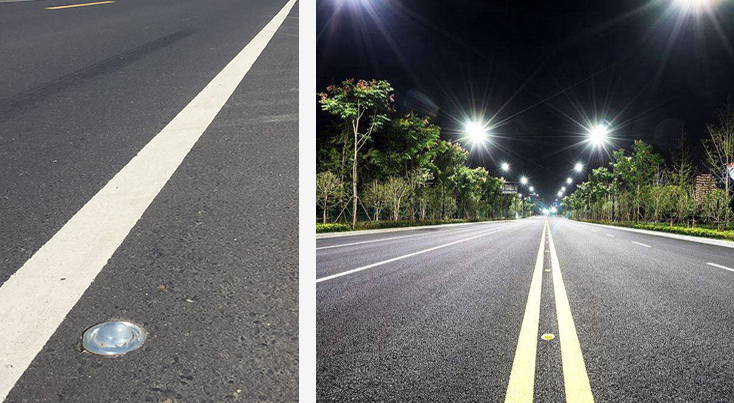 Cat Eye Solar Flashing Light Glass Road Stud for Highway Traffic Safety in G105
