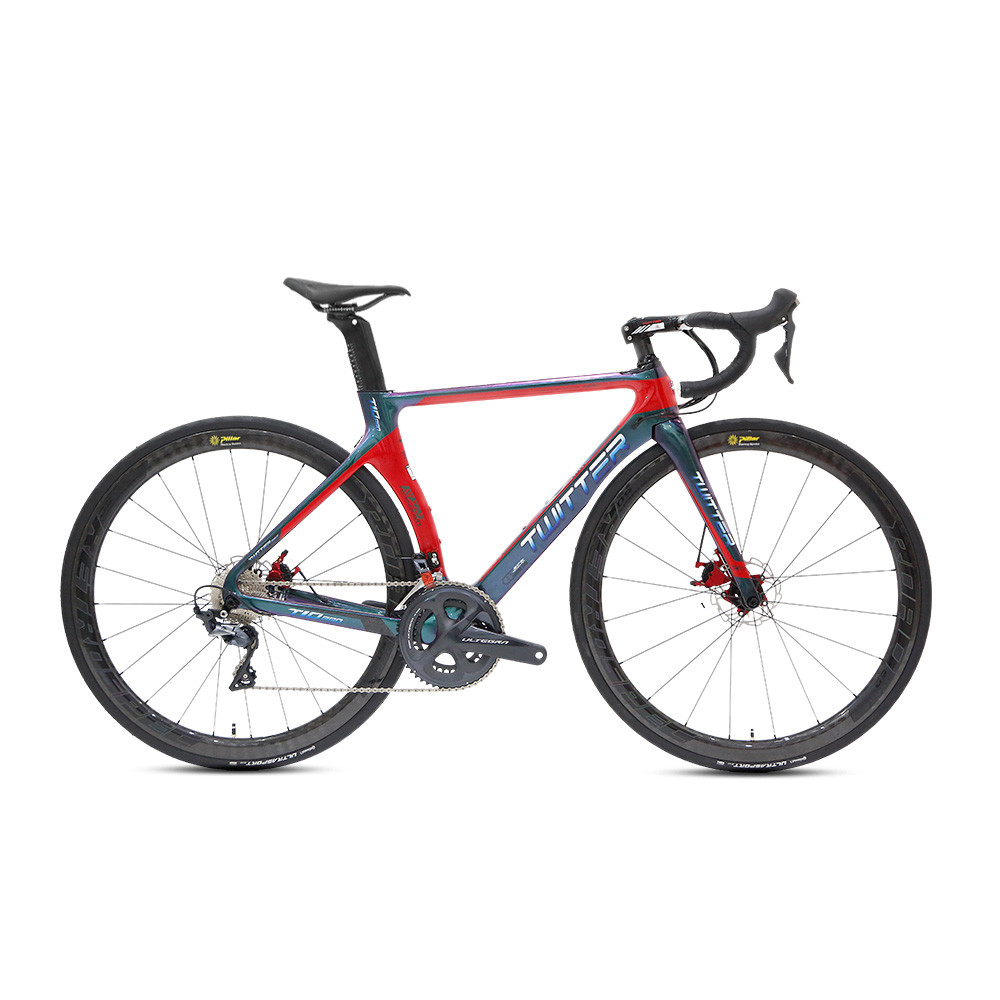 Disc Brake Carbon Fiber Road Bike UT R8000 22 Speed Thru Axle 142mm