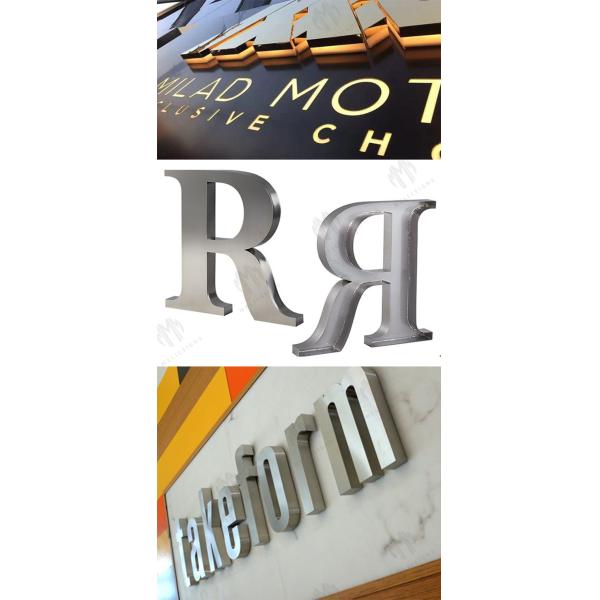 Mirror Silver Metal Channel Letters , Structural Steel Channel Weatherproof