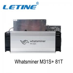 Quality 81T Whatsminer M31s+ M31s Miner SHA-256 BTC Asic Miner BTC Coin Mining Machine wholesale