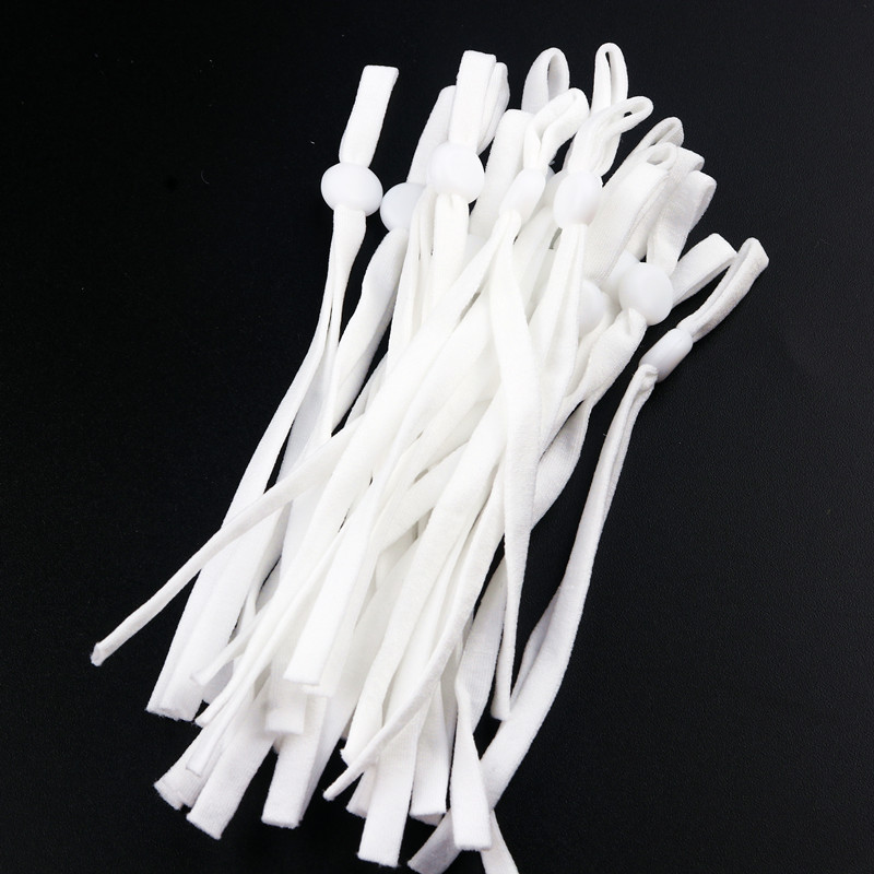 Colorful 12cm&5mm flat adjustable elastic band for face mask with buckle earloop strap earloop cord