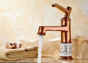 China Single Handle Rose Gold Antique Basin Faucet Drinking Water Filter ROVATE on sale