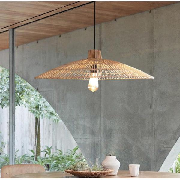 Customized Rattan Pendant Light Chandelier For Homestay Zen Tea Room
