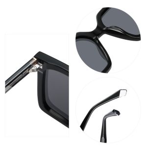 UV Blocking Square Acetate Sunglasses Large Frame Polarized Impact Resistant
