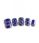 Colorful Diamnond Nail Art Fake Nails 3D Trend safe For little girls
