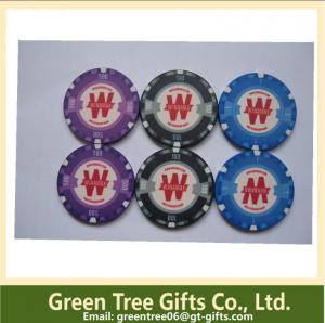 Quality 14g Two-Tone Stripe Clay Composite Poker Chips Pokerchips wholesale