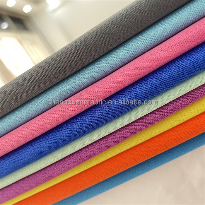 Plain Dyed 100% Polyester Interlock Knitted Fabric for Mousepad Double Lining Fabric