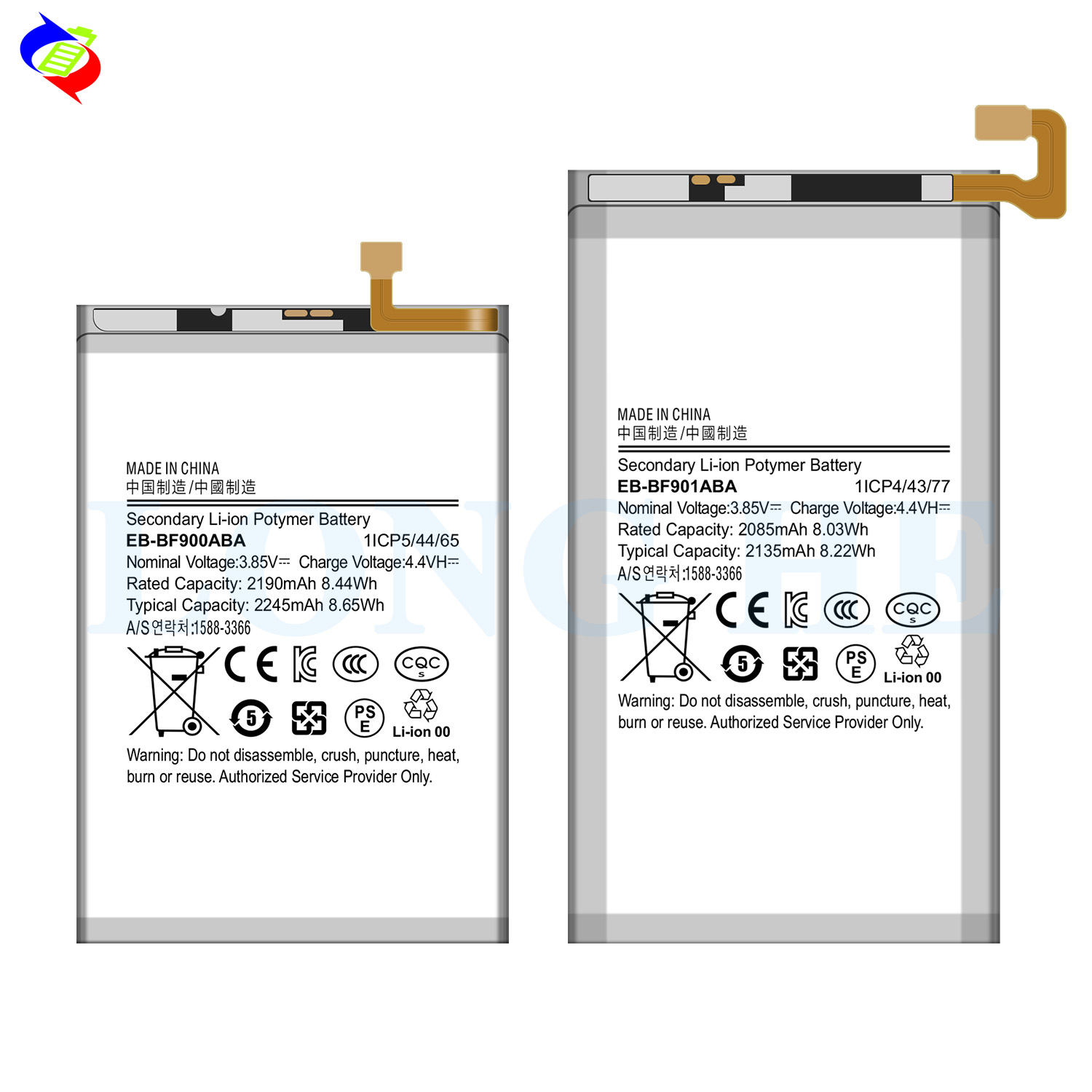 Long-Lasting 2135mAh EB-BF900ABA EB-BF901ABA Battery for Samsung Galaxy Fold SM-F900F