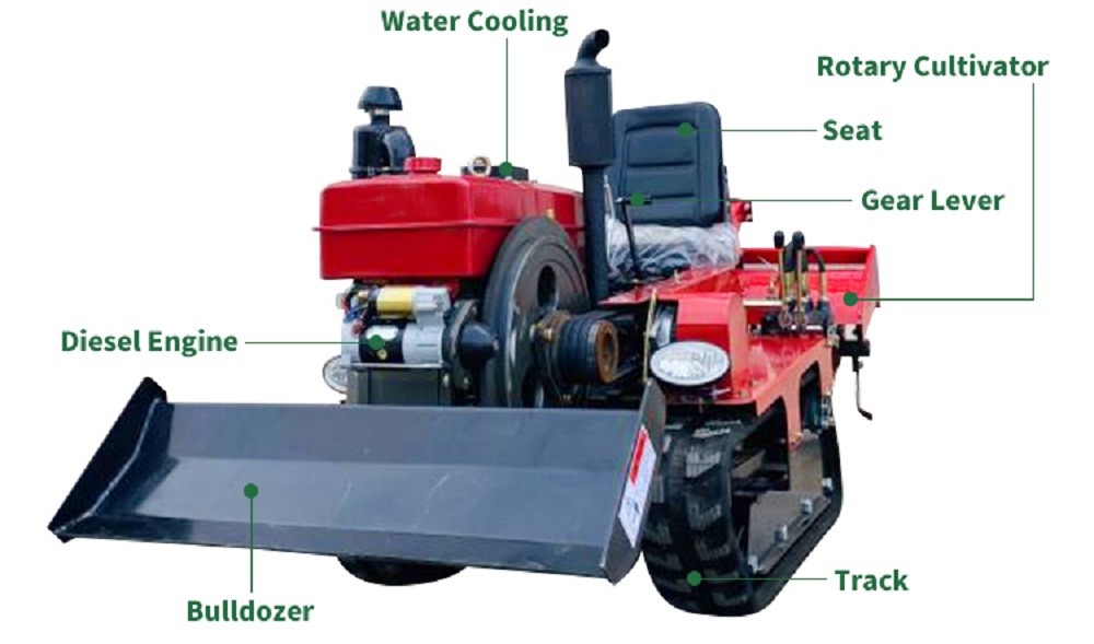 25Hp 35 Hp Mini Tractor Crawler Type Multi Purpose Farm Mini Tractor