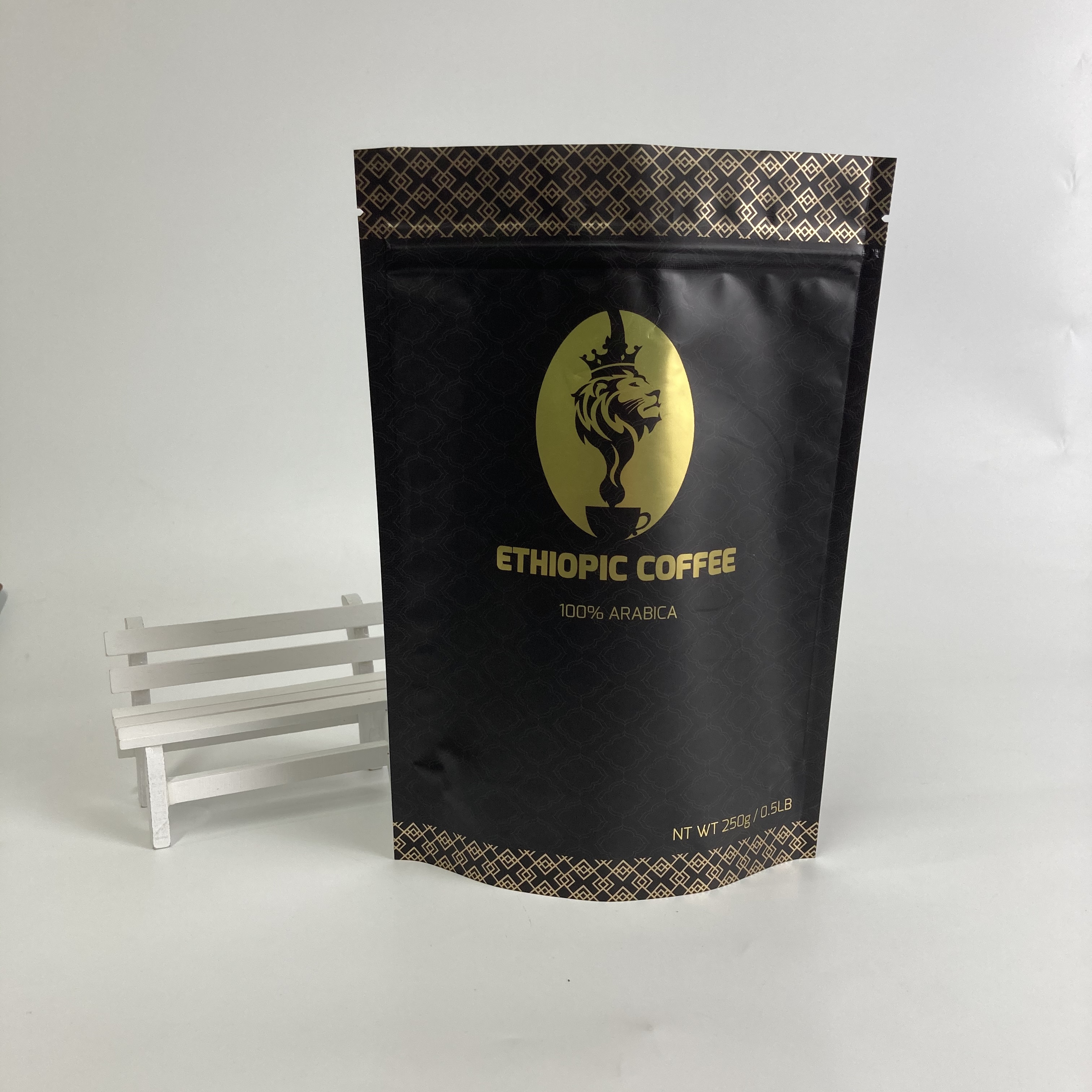 Custom Printed Wholesale Biodegradable Resealable Stand Up Pouches Food Packaging Bags for Coffee Stand Up Zipper Bags