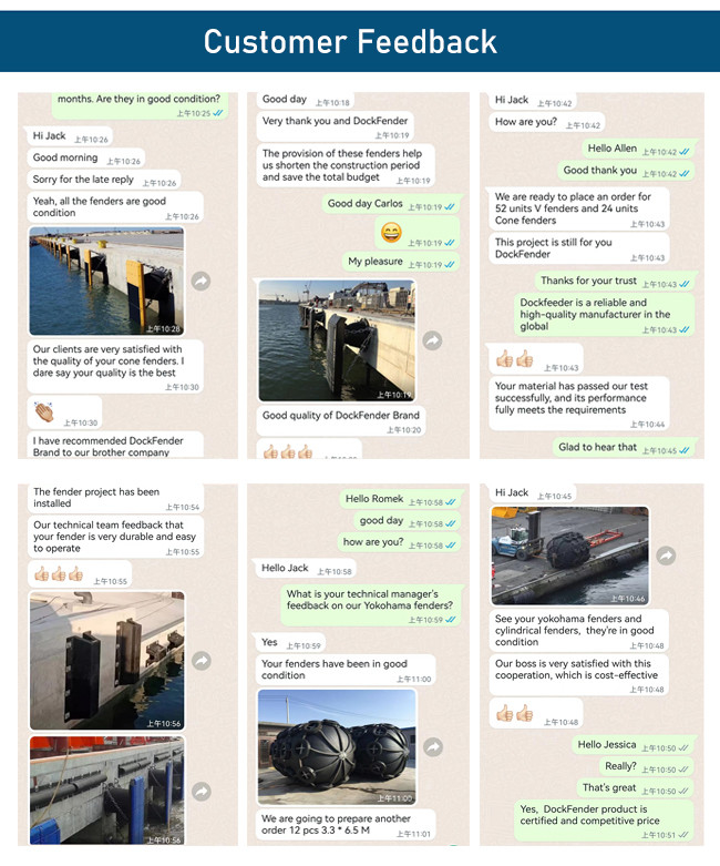 Pneumatic Marine Rubber Fenders 3.3*6.5M CTN Type Air Block 50kPa