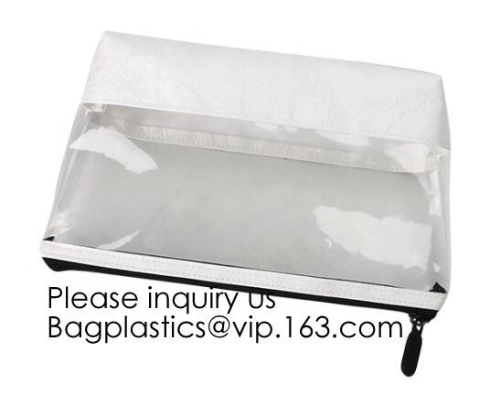 Promotional EVA cosmetic pouch bag with a rubber handle,eco friendly transparent BSCI women EVA cosmetic bag, bagease
