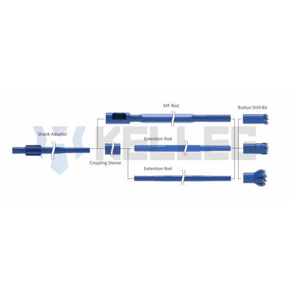 R32 43/45/51mm Threaded Button Bit for Quarrying Mining Top Hammer Rock Thread Drill Button Bits