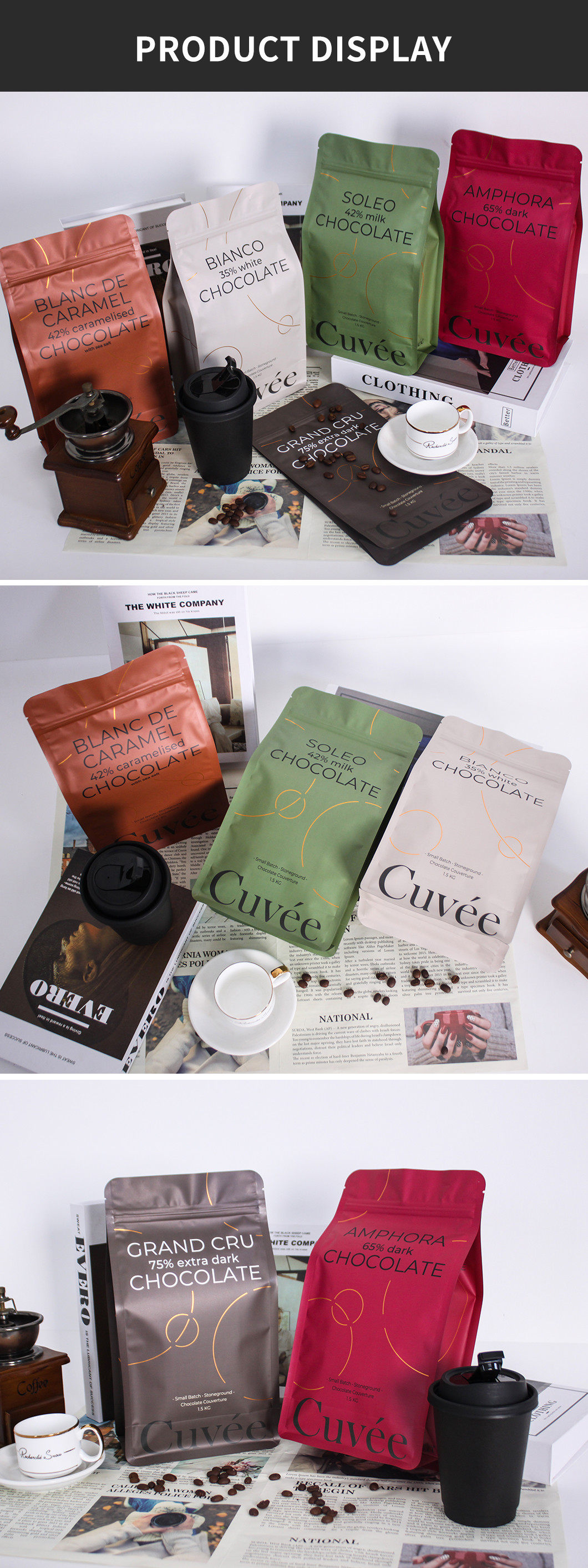 Matt Foil Side Gusset 6oz Coffee Packaging Bags With Valve