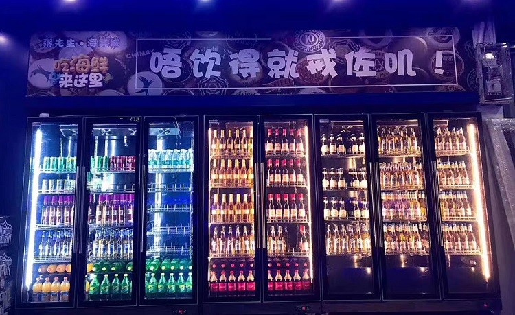 Supermarket Display Refrigerator Beer Fridge Upright Drink Beverage Cooler
