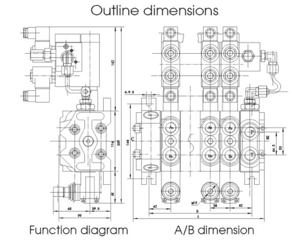 Dcv 60 Tractors 31.5mpa Electric Hydraulic Directional Control Valve