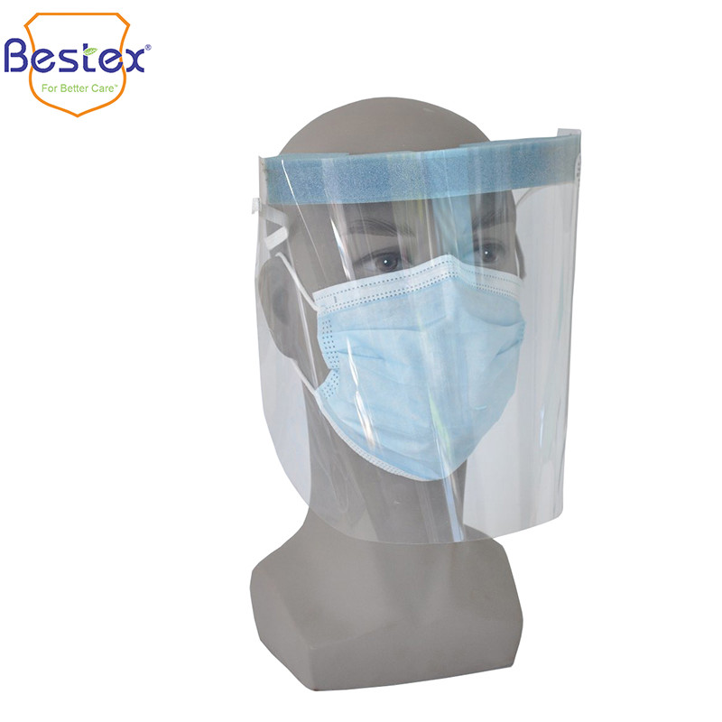 Quality Personal Protective 0.2mm Disposable Face Shields Medical wholesale