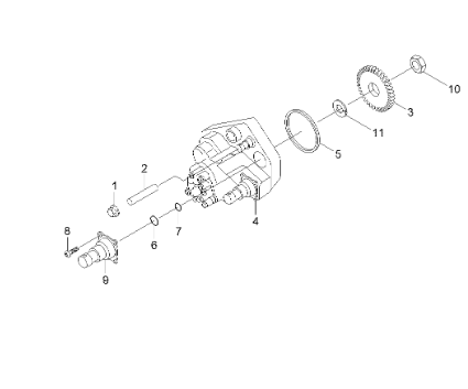 3955153 Fuel Pump Gear Excavator Swing Gear Fit For HYUNDAI R220LC9A R220NLC9A R235LCR9