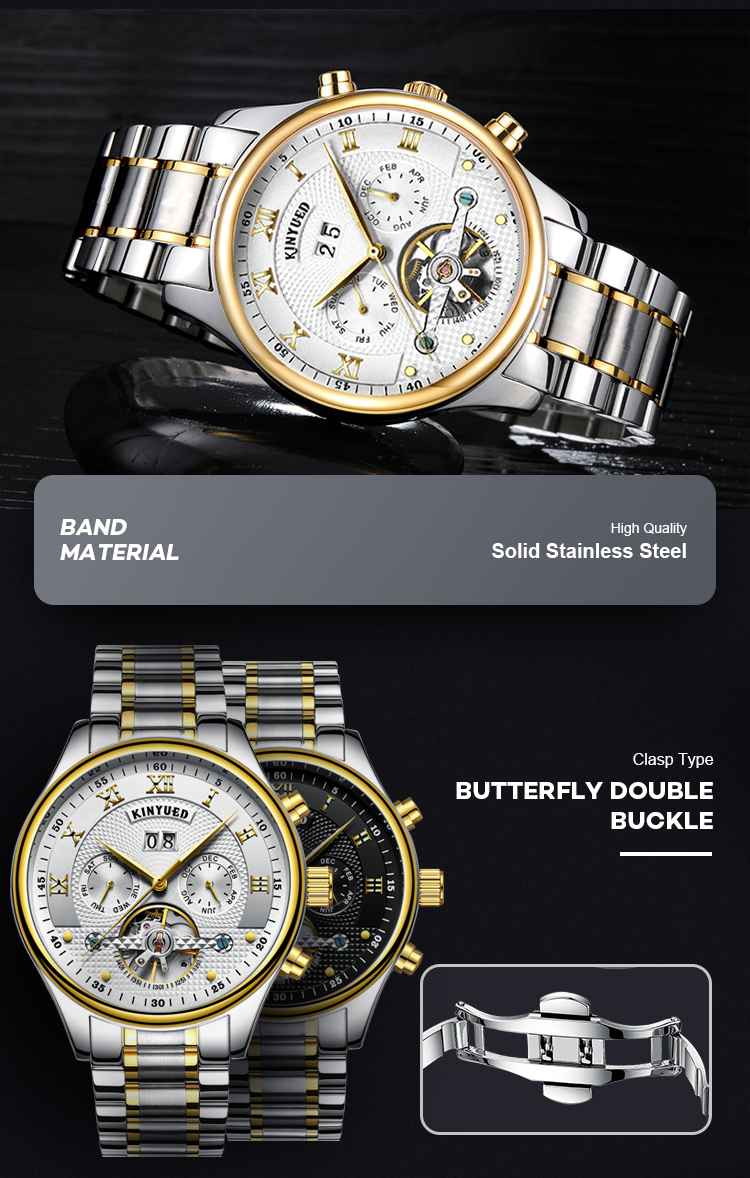 KINYUED new design 2020 hot products wristwatches stainless steel watch watch men wrist