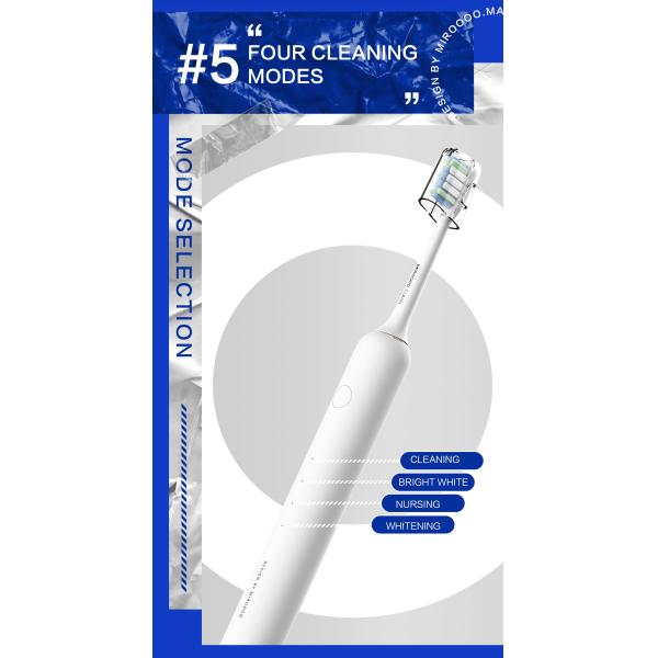 IPX7 Soft Bristles Rotating Electric Toothbrush Rechargeable For Gum Protection