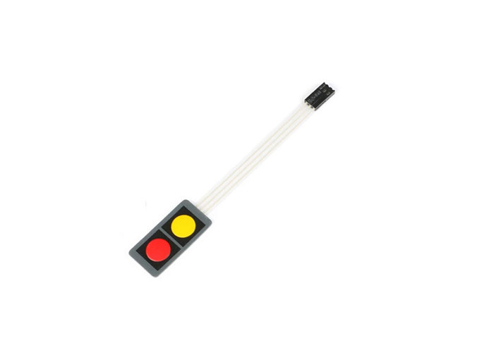 Red And Yellow Two Button Mini Membrane Switch Panel 20x40MM
