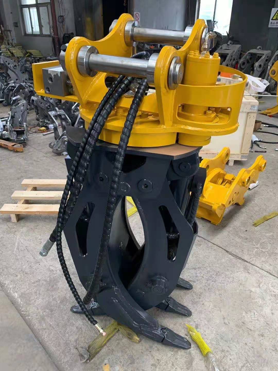 4-30 Ton Eccentric Pin Excavator Rotating Grapple For Stone