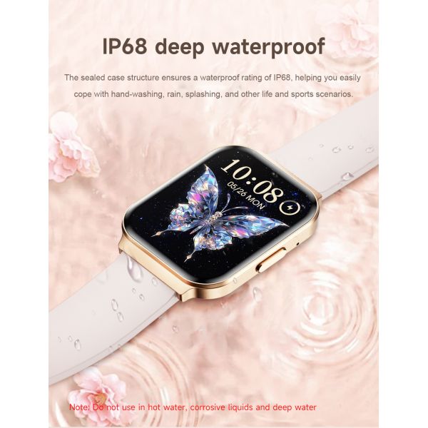 Fashion Ultra-Thin Smartwatch 1.75inch Health Monitoring IP68 Waterproof Relojes Lady Wrist Watches CD06 Smart Watch for Women