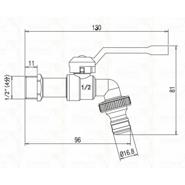 Gold Plated Heavy Duty Classic Aluminum Handle Bibcocks Spigot Water Tap Water Spout Faucet