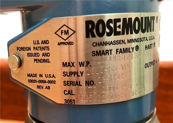 Quality CE Rosemount Coplanar Transmitter 3051c 3051CG5A02A1AB1H2L4M5 -14.2 To 2000PSI wholesale