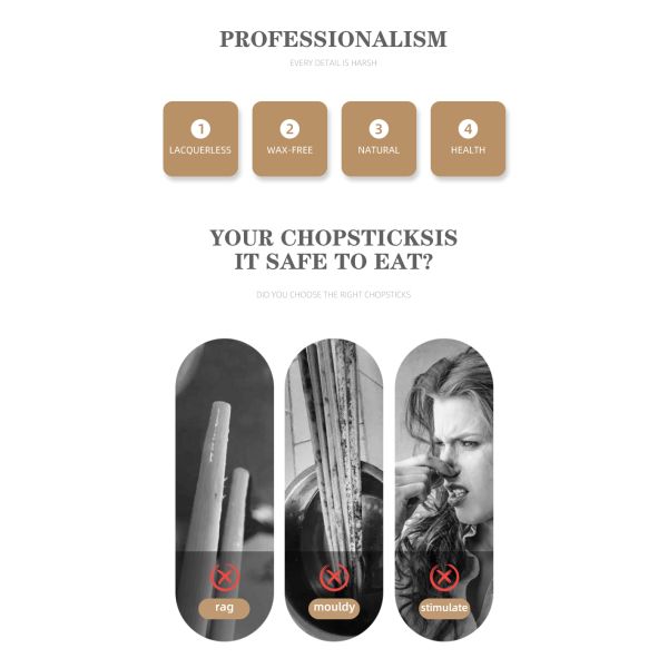 Logo Workable Bamboo Disposable Round Chopsticks for Household/Restaurant/Hotel Customer's Logo and Packing Workable