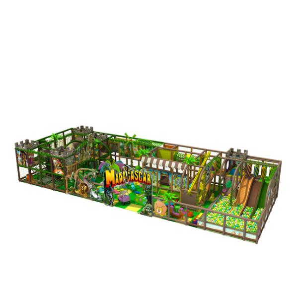 Middle Size Kids Indoor Playground Equipment Inside Jungle Gym Anti Crack