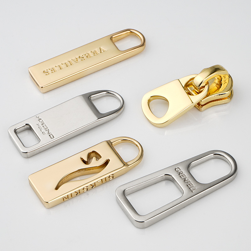 Customized Shape Purse Metal Tag and Zipper Puller for Bag Accessories
