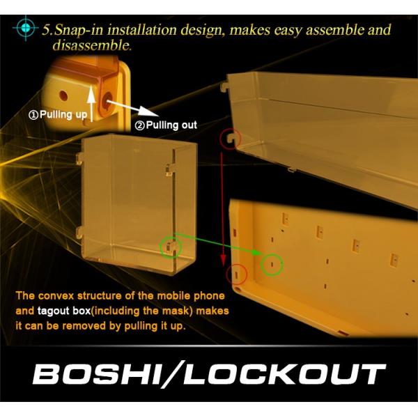 Yellow Color Lock Out Tag Out Station Strong And Durable With Reinforced Ribs
