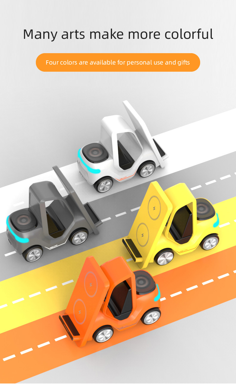 4 In1 Fast 15w Wireless Charging Station Car Shape Truck Shaped With Night Light