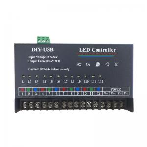 China 12 Channel Programmable RGB LED Controller 5A×12CH For LED Strip on sale