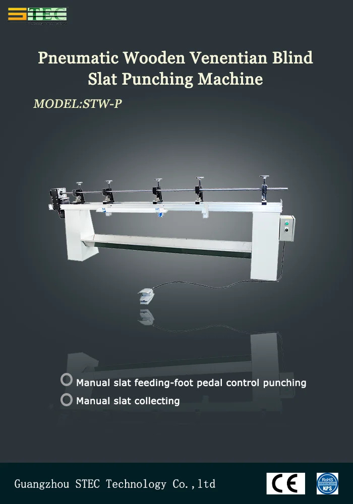 Pneumatic Bamboo Venetian Blind Cleaning Machine Slat Perforation System 3KW