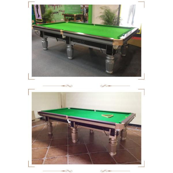 Customized Amusement Game Machines 8FT Chinese Pool Black And Green Billiard Table
